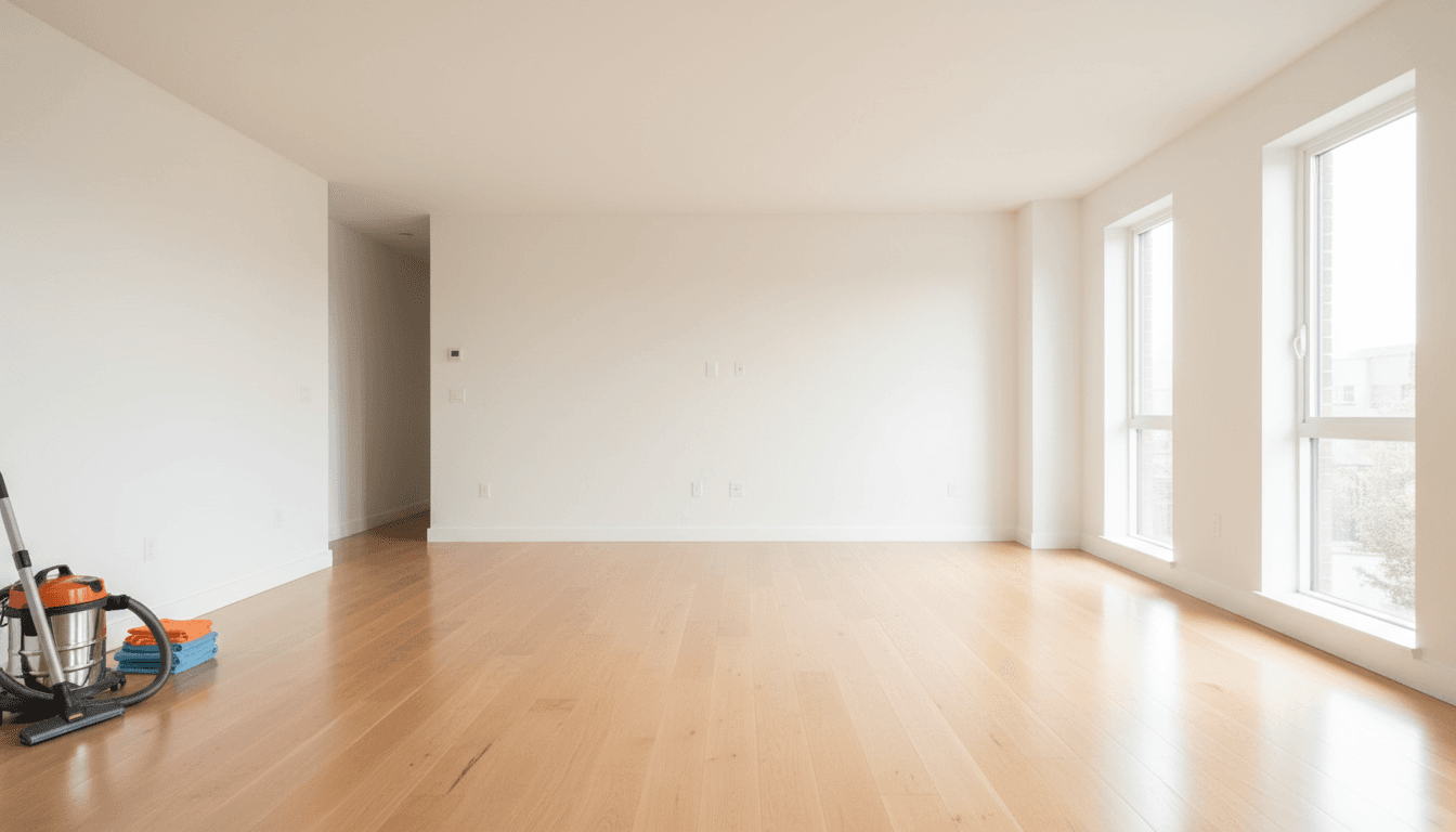 Freshly cleaned empty living room ready for new tenants