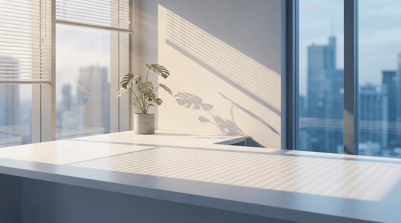 Polished open-plan office after a clean