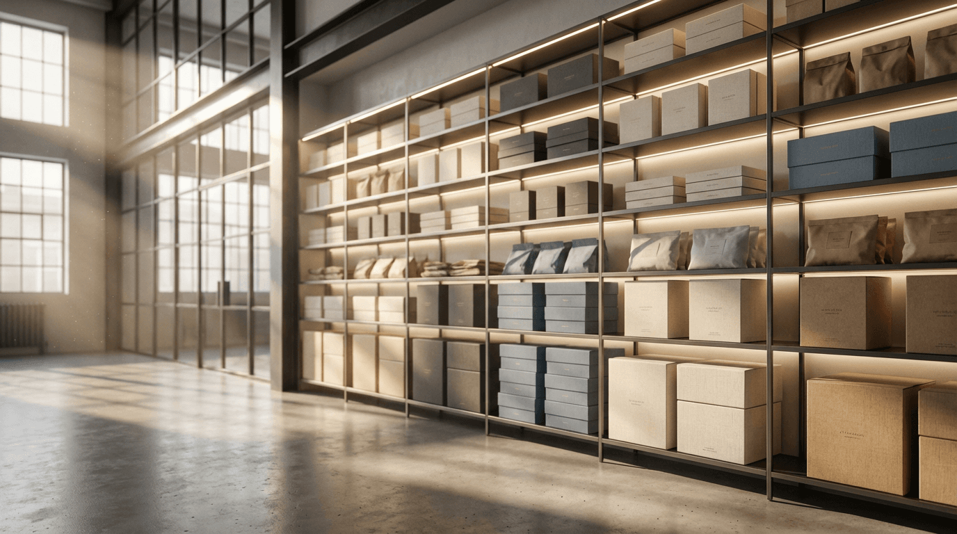 Clean retail shop interior ready for customers